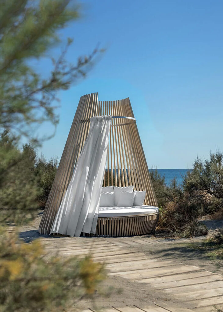 Ethimo luxury outdoor furniture collection displayed at Unscripted Spaces La Jolla showroom