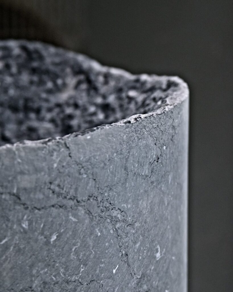 Neolitico marble sink by Antoniolupi sculptural bathroom design