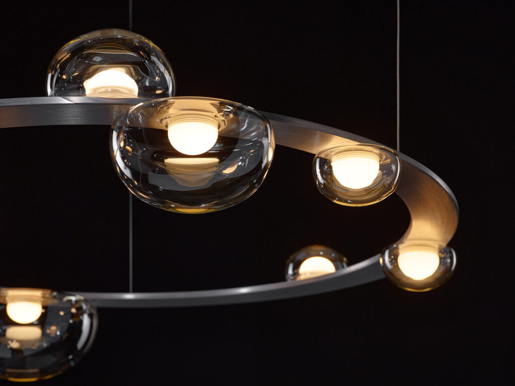 Dew Drops Circle pendant by Bomma luxury glass lighting