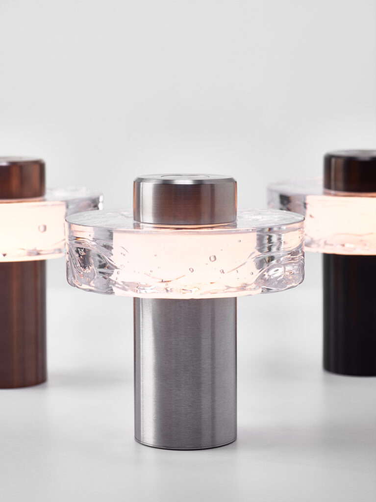 Ollo portable lamp by Bomma luxury glass lighting design