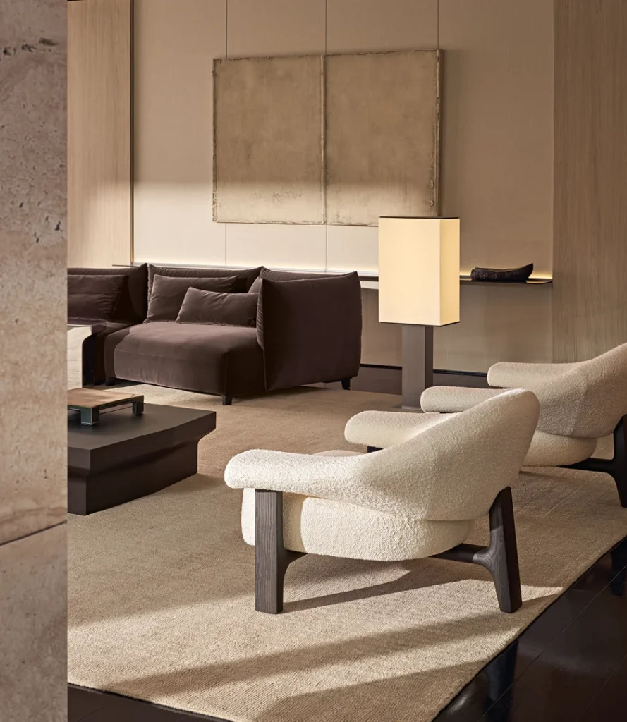 Contemporary living room with Poliform Joan