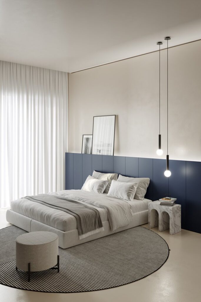 minimalist Italian interior design shelving and concealed storage