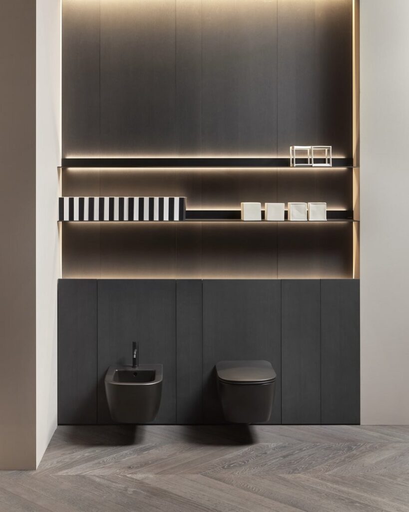 Anima Liquida collection Offset system, contemporary Italian bathroom design San Diego