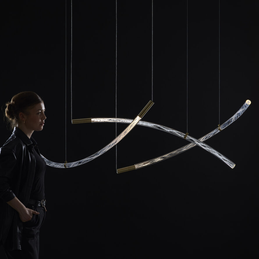 Statement lighting for luxury home interiors — BOMMA Flare at Unscripted Spaces La Jolla