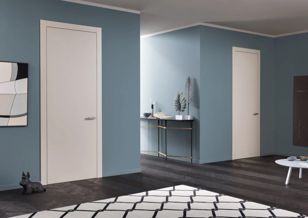 Lualdi Filo 55S/T tambour-core door in Italian contemporary design