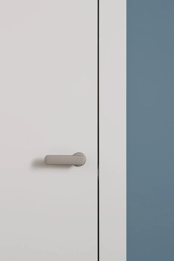 Lualdi Filo 55S/T minimalist hinged door for contemporary bathroom or closet