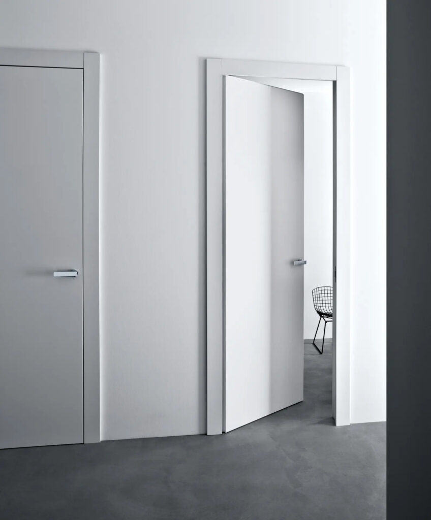 Lualdi Filo 55S/T minimalist hinged door for contemporary bathroom or closet