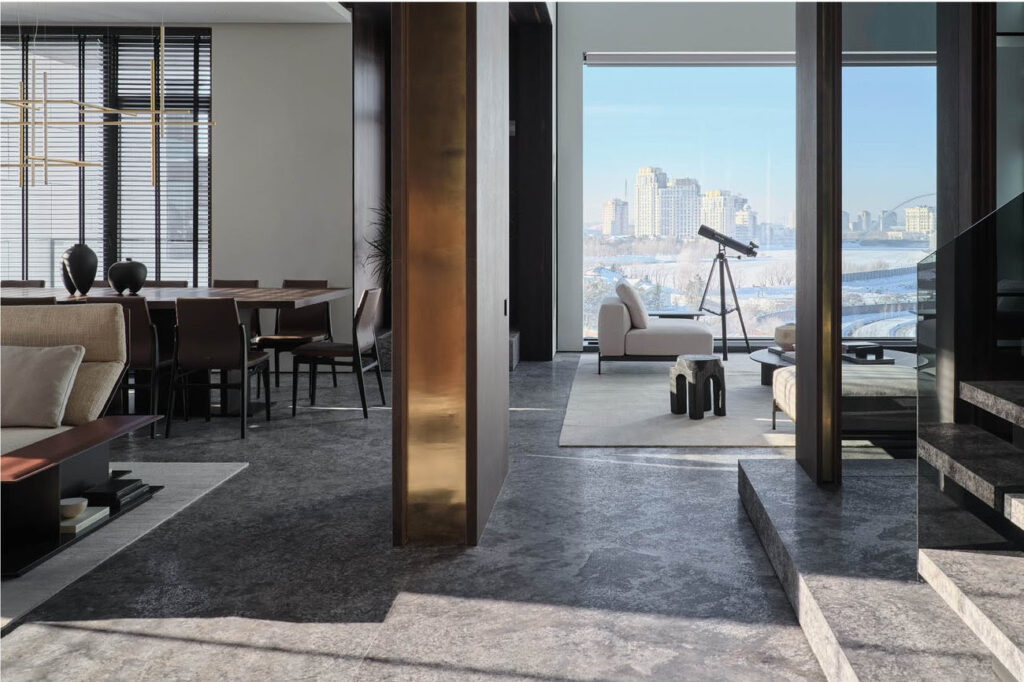 Poliform Lexington wardrobe system in luxury duplex residence