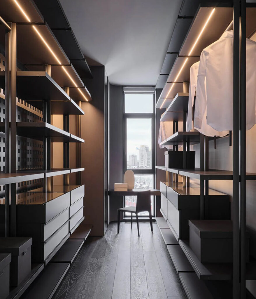 Poliform seating and living room furniture in high-end residence