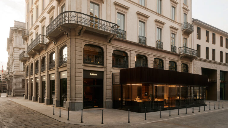 Poliform Café interior Piazza della Scala Milan bistro design