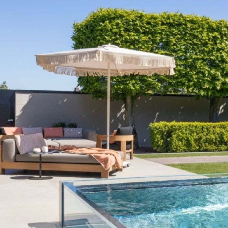 Umbrosa Nata UX parasol collection at Unscripted Spaces, luxury outdoor furniture La Jolla CA