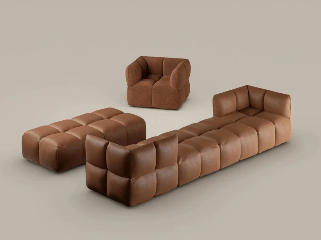 Bonaldo Brik modular cube sofa system for lounge and den spaces