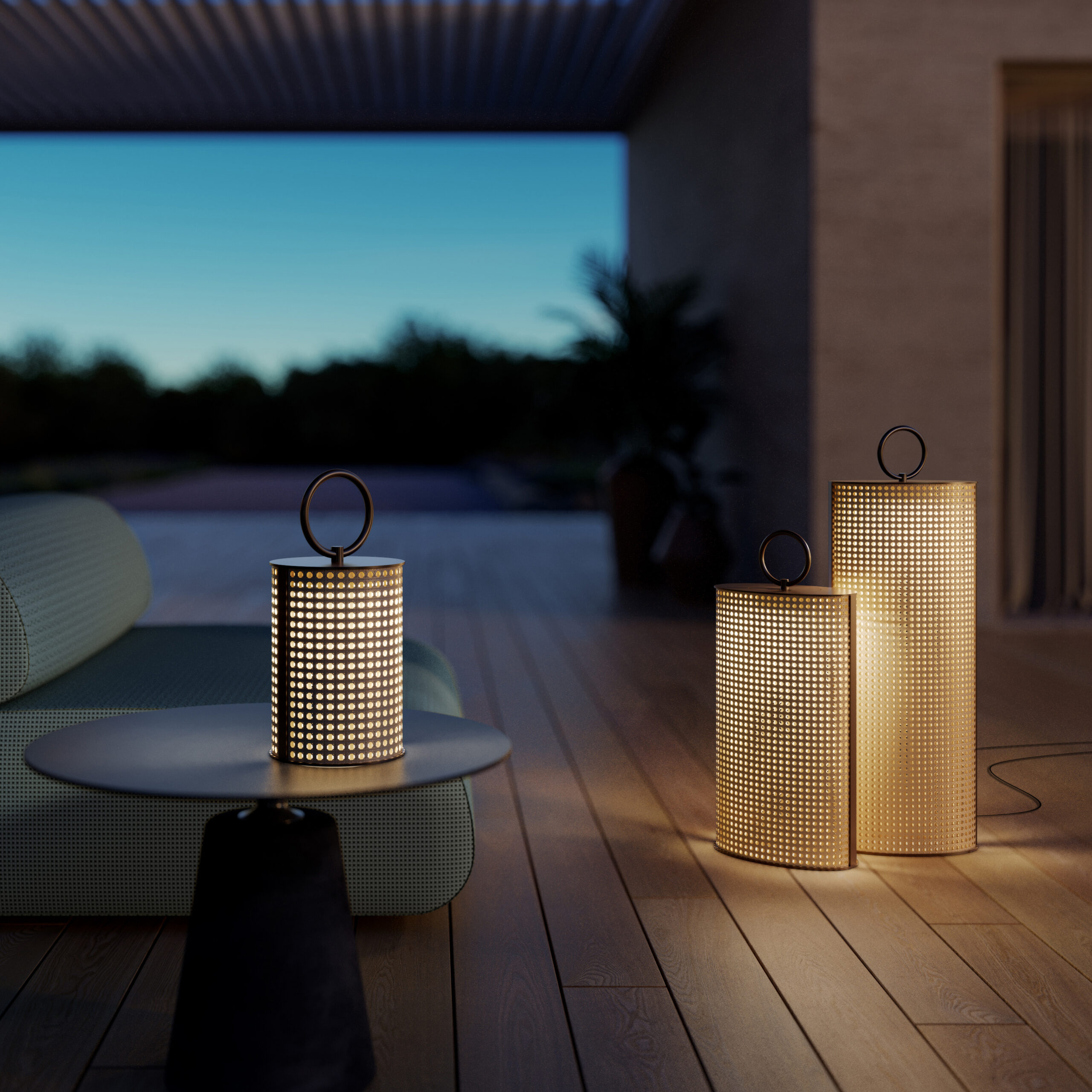 Contardi Clara rechargeable LED outdoor floor lamp