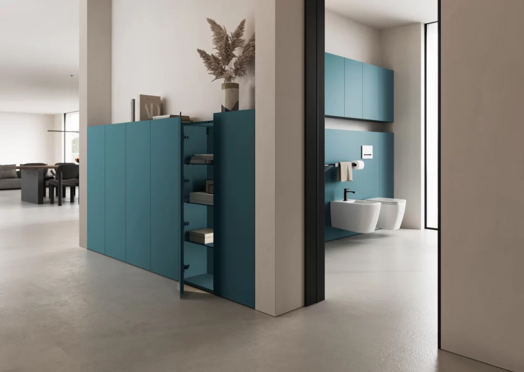 Idea Group Aqua luxury bathroom furniture with stone and solid wood finishes