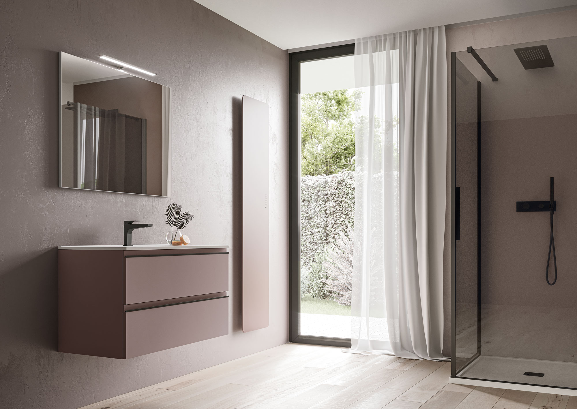 Idea Group Blob bathroom vanity collection for guest bath and multi-unit