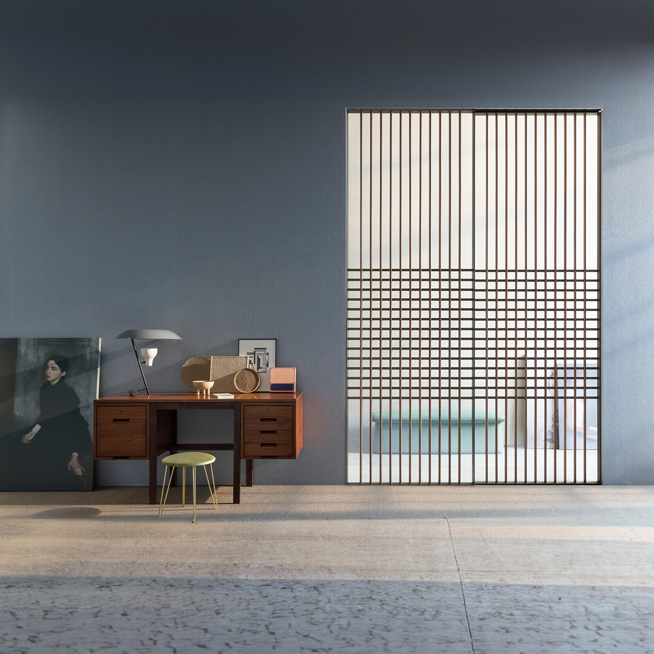 Lualdi frameless Italian interior door system on display at Unscripted Spaces La Jolla
