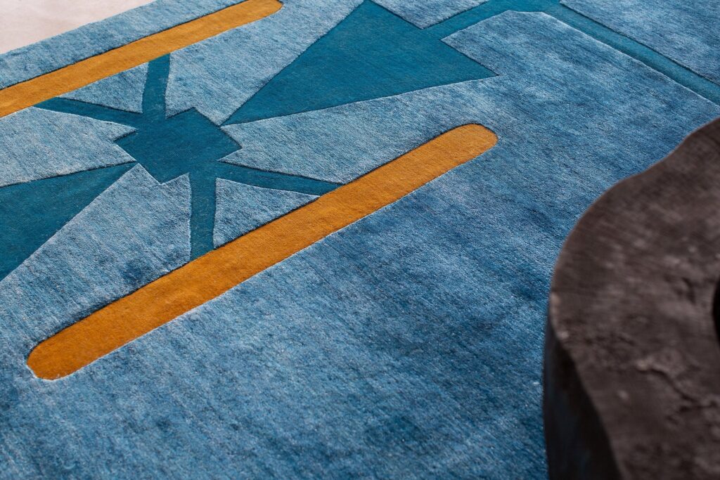 Mehraban New York graphic contemporary rug by Cesar Geraldo