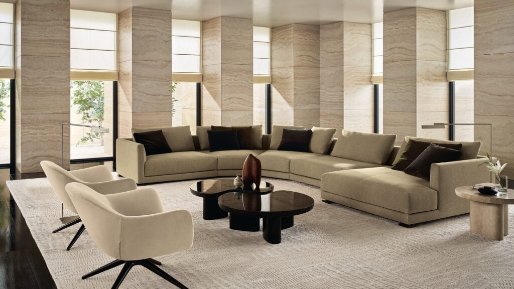 Poliform Bristol customizable modular sofa system