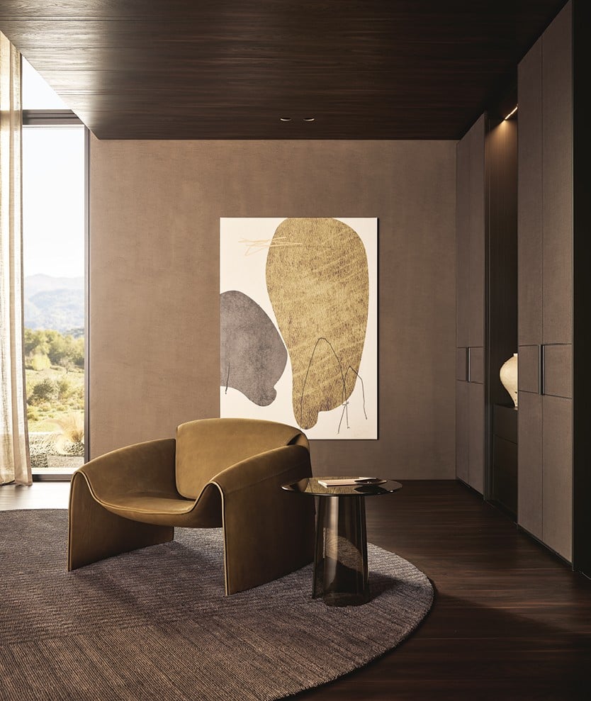 Poliform Le Club armchair in modern La Jolla showroom