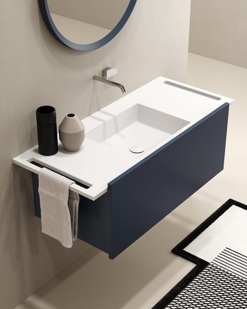 Talea Flumood top with built-in dispensers by antoniolupi, Italian bathroom design San Diego