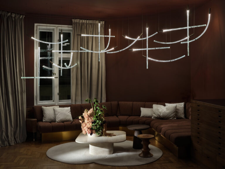 BOMMA Atelier redesigned interior Prague Diamond House, contemporary luxury lighting design